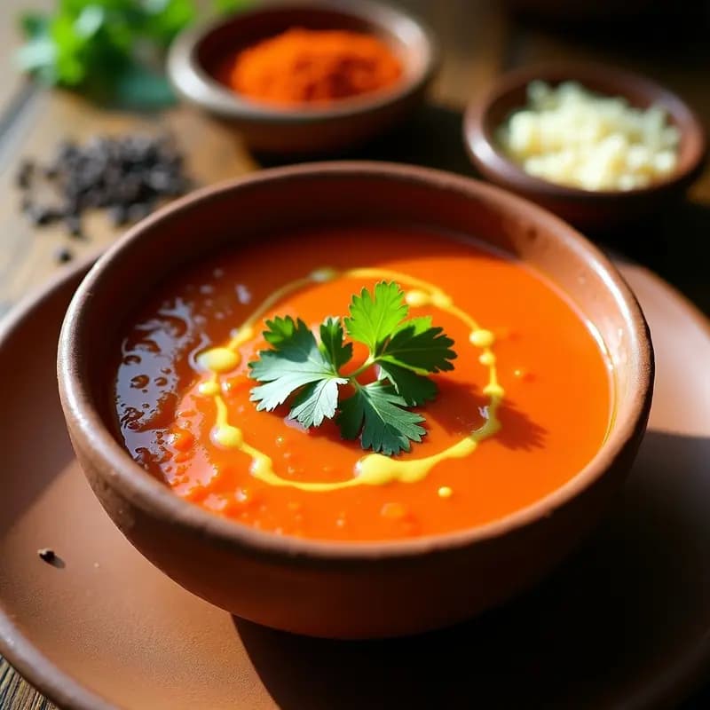 Sopa de Tomate y Lentillas Rojas: Receta India Vegana y Detox en Olla Exprés