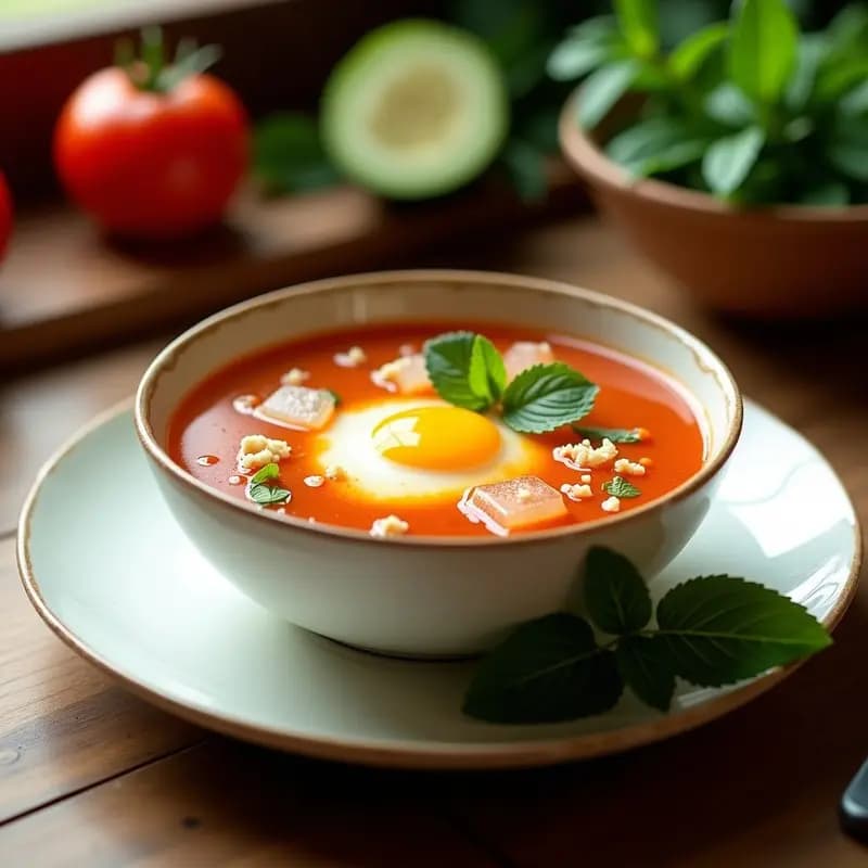 Sopa de Tomate y Pepino con Huevo Duro: Receta Manchega Refrescante para Verano