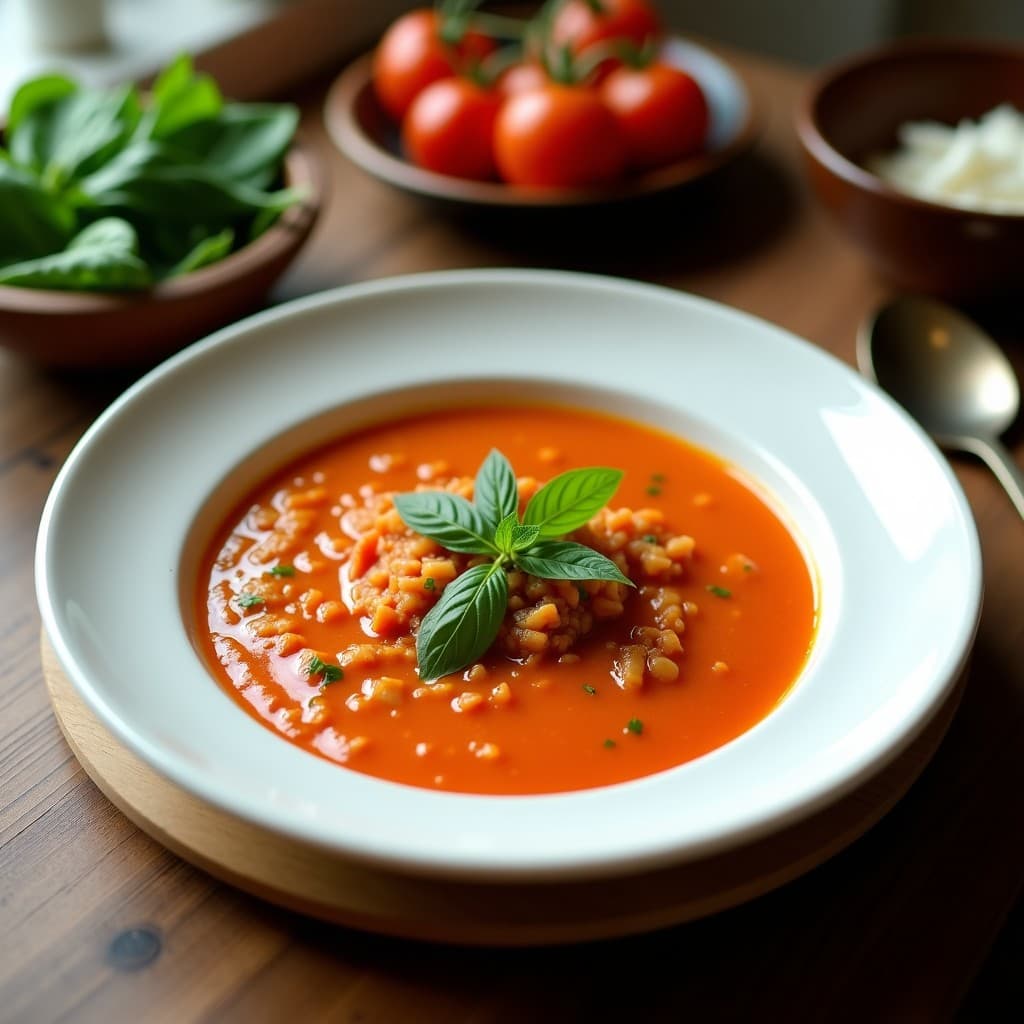 Sopa de Tomate Verde y Albahaca con Virutas de Coco: Receta Vietnamita Refrescante