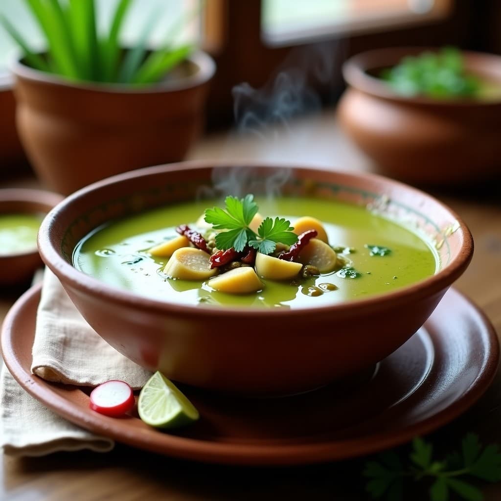 Sopa de Tomate Verde y Almejas con Chile de Árbol: Receta Mexicana Express en Thermomix