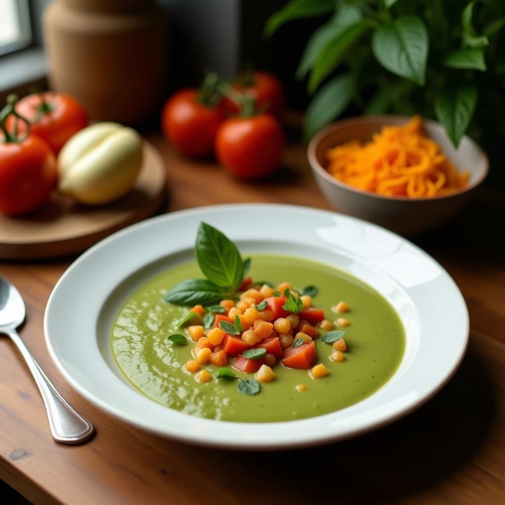 Sopa de Tomate Verde y Amy: Receta Colombiana Vegana en Thermomix