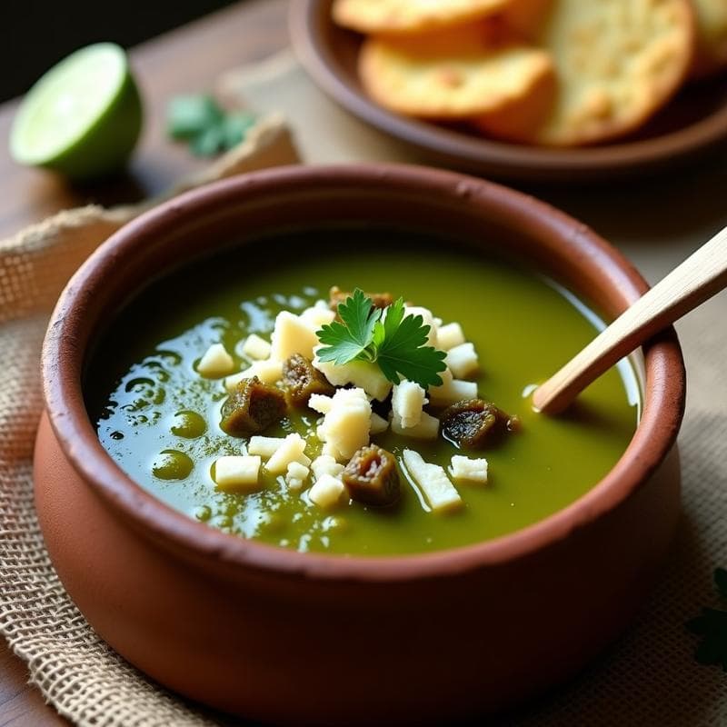 Sopa de Tomate Verde con Chile Poblano y Queso Panela: Receta Mexicana Viral en Olla Rápida