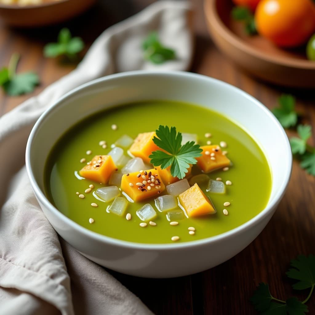 Sopa de tomate verde y cilantro: Receta peruana fría con ají amarillo