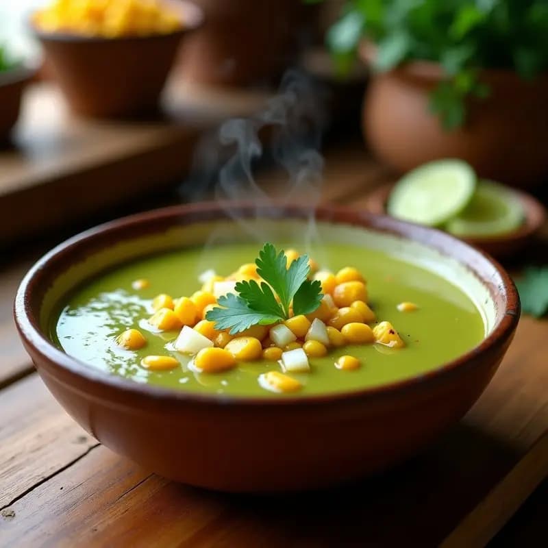Sopa de Tomates Verdes y Elote: Receta Mexicana Tradicional en Olla Rápida