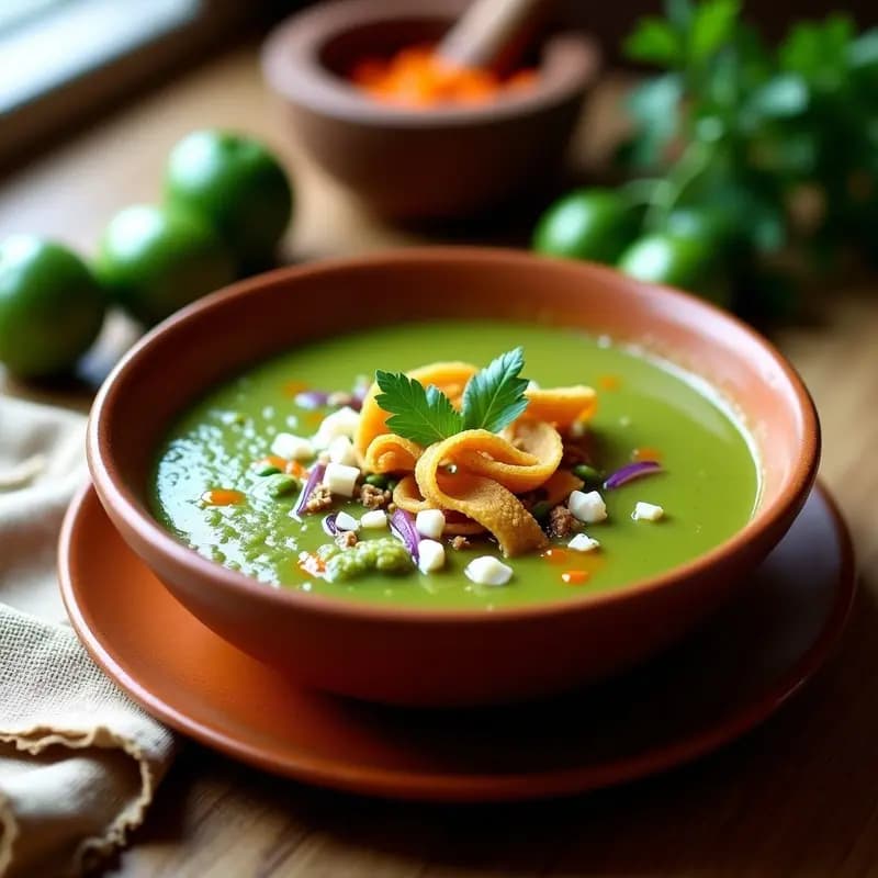 Sopa de Tomates Verdes y Tortilla: Receta Mexicana Tradicional con Toque Keto
