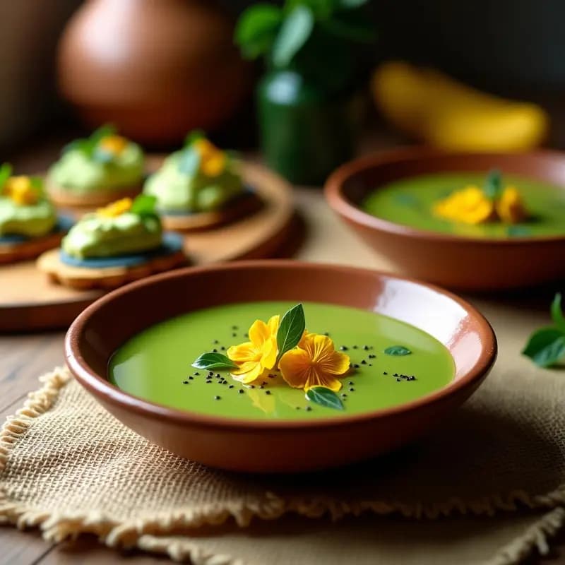Sopa de Tomates Verdes y Tostadas de Aguacate: Receta Mexicana Vegana y Sin Gluten