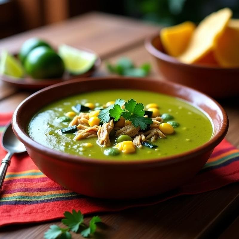 Sopa de Tomatillo y Chile Verde con Pollo: Receta Mexicana en Olla Express y Alta en Proteína