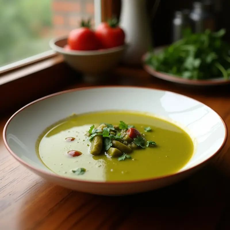 Sopa de Tomatillo y Chili Verde: Receta Mexicana Keto en Olla Lenta