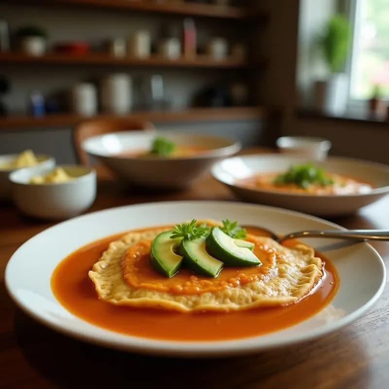 Sopa de TortillaMexico con Aguacate y Chili: Receta Tradicional en Olla Rápida