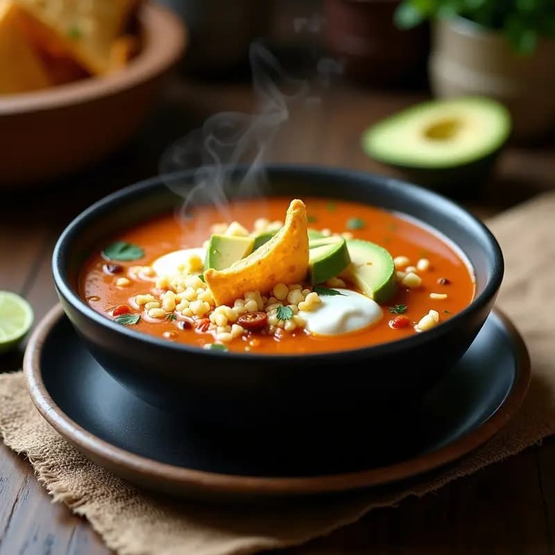 Sopa de Tortilla con Chipotle y Queso Panela: Receta Mexicana Tradicional en 20 Minutos