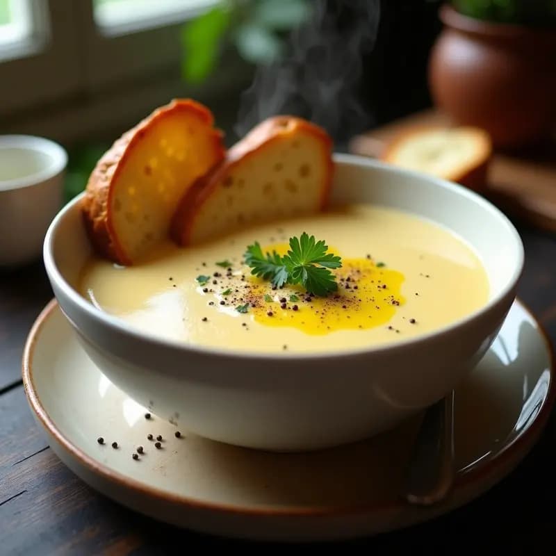 Sopa Tulipán Holanda de Queso y Pan: Receta Tradicional en Olla Rápida