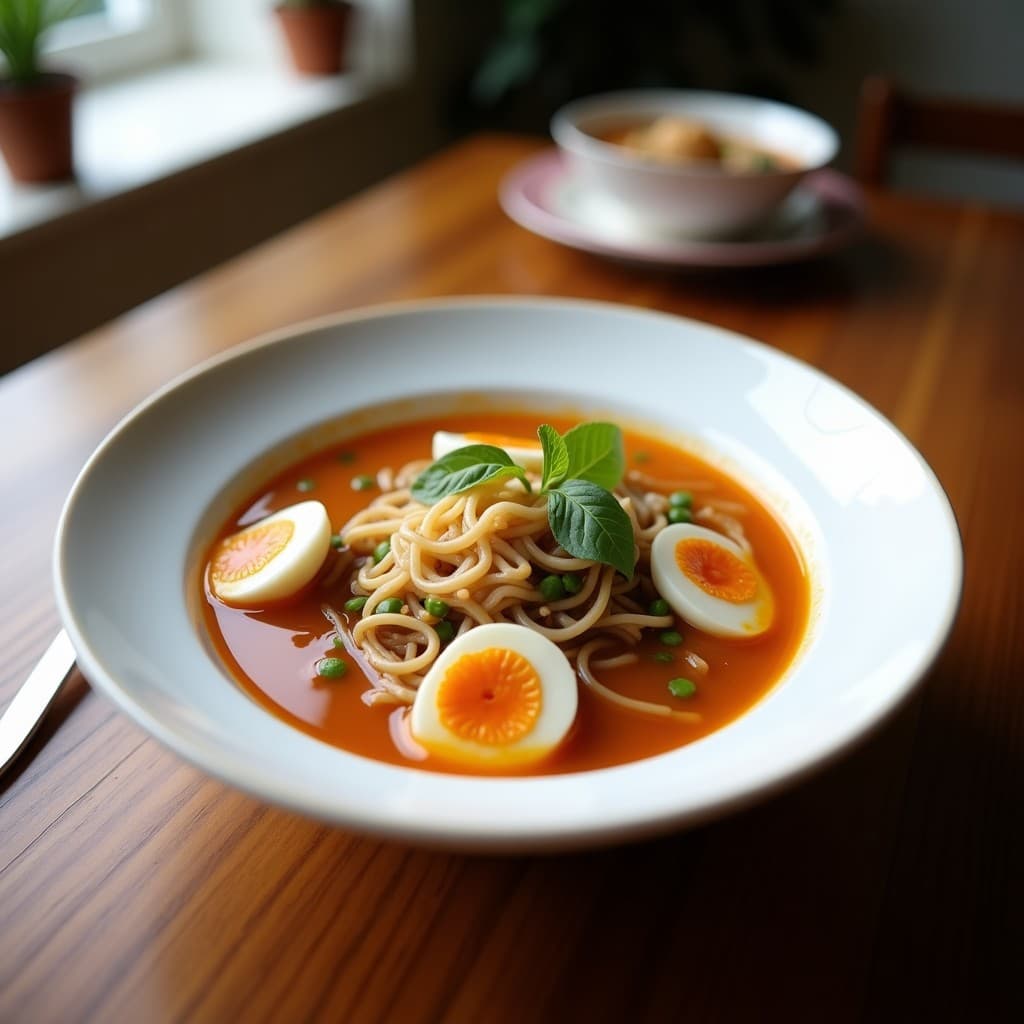 Sopa de Udon con Hongos Shiitake y Jengibre: Receta Japonesa en Olla Exprés