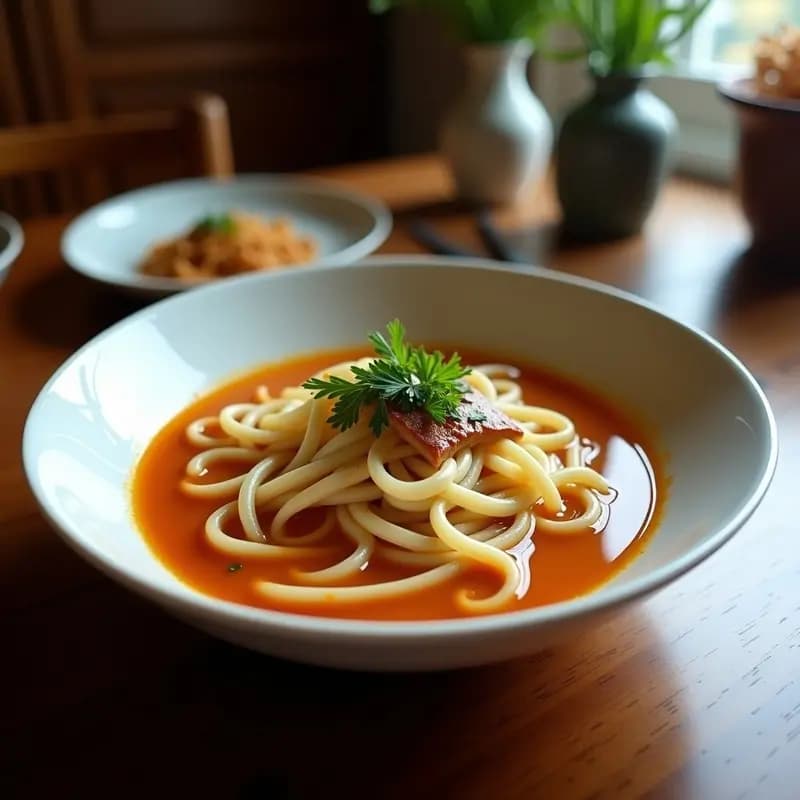 Sopa de Fideos Udon con Seta Shiitake y Jengibre: Receta Japonesa Detox