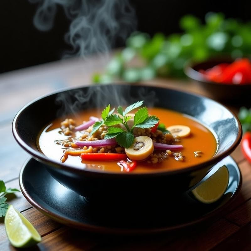 Sopa de Verduras Tailandesa en Airfryer: Receta Ultraaromática y Sin Gluten en 20 Minutos