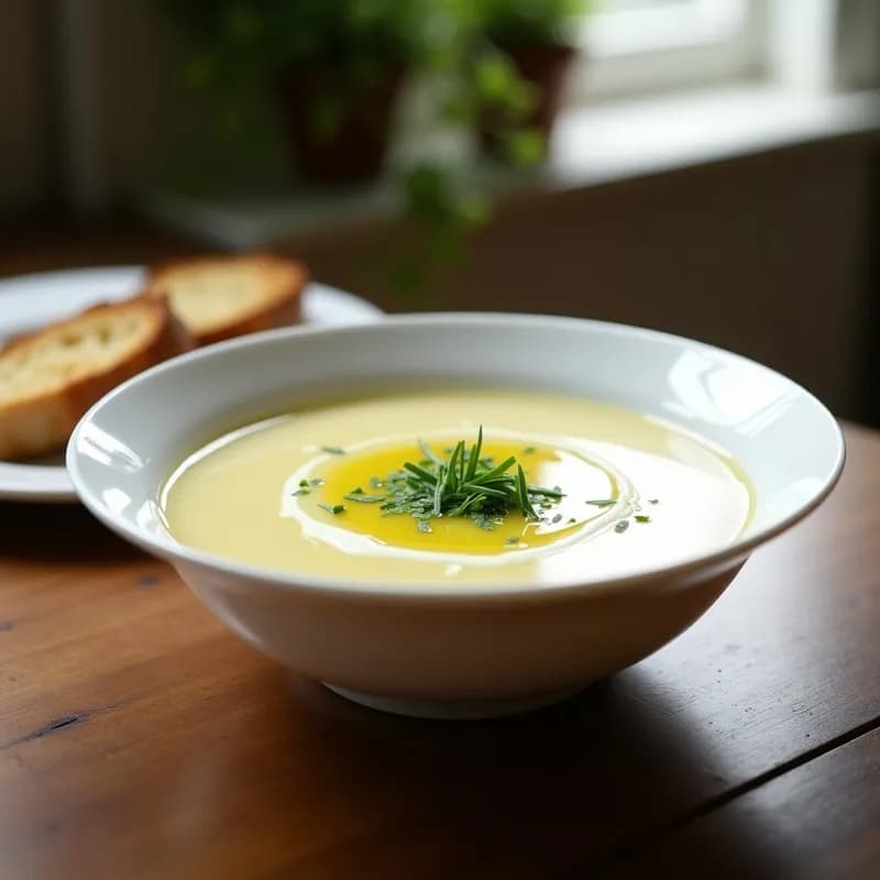 Sopa Vichyssoise Fría: Receta Tradicional Francesa con Patata y Puerro en 30 Minutos
