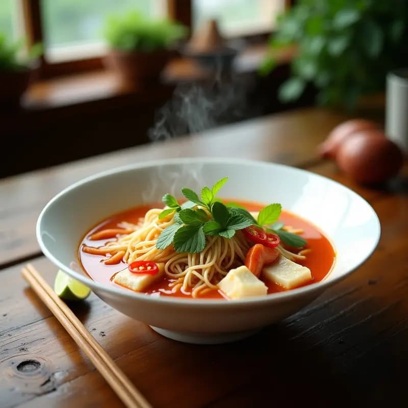 Bun Rieu Cuá Cua (Sopa Vietnamita de Cangrejo): Receta Auténtica en Olla Express con Toque Picante