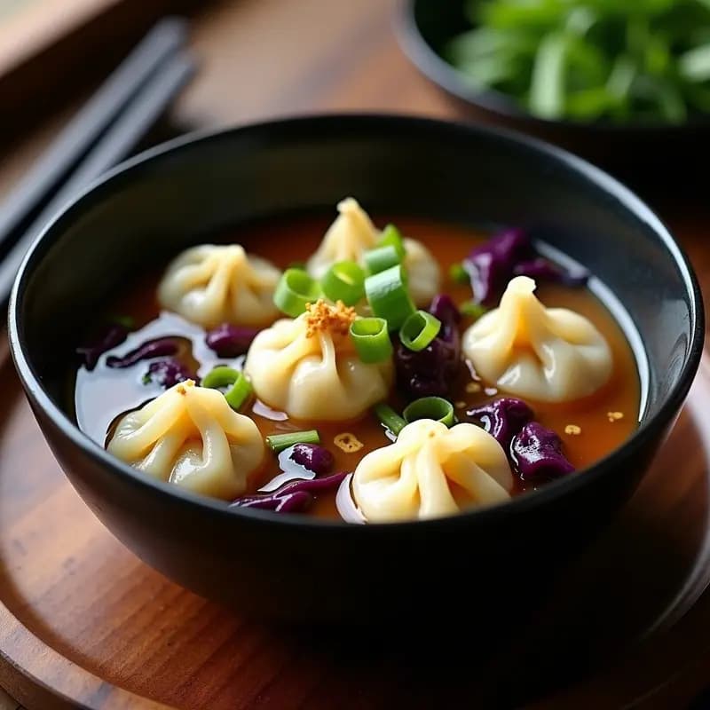 PF Chang Sopa de Wonton con Cerdo y Repollo Morado: Receta China en Olla Rápida
