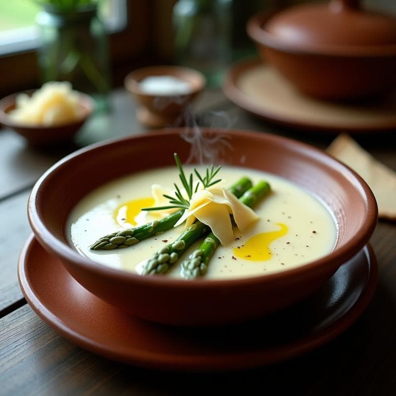 Sopa de Zamorano y Espárragos Trigueros: Receta española tradicional en olla exprés