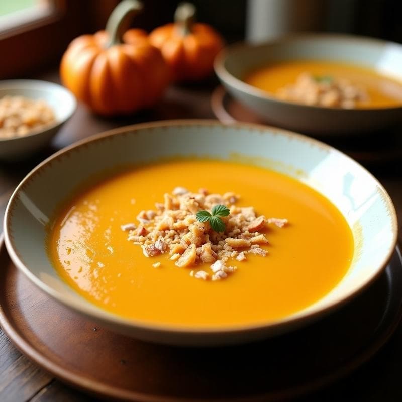 Sopa de Zapallo y Jengibre con Cocos Tostados: Receta en Thermomix Sin Lactosa y Detox