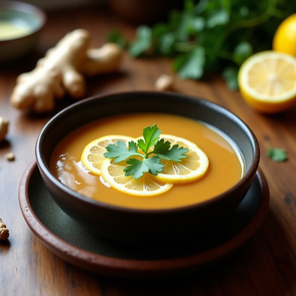 Sopa de Zarzaparrilla y Jengibre con Limón: Receta Purificante Andina en Thermomix