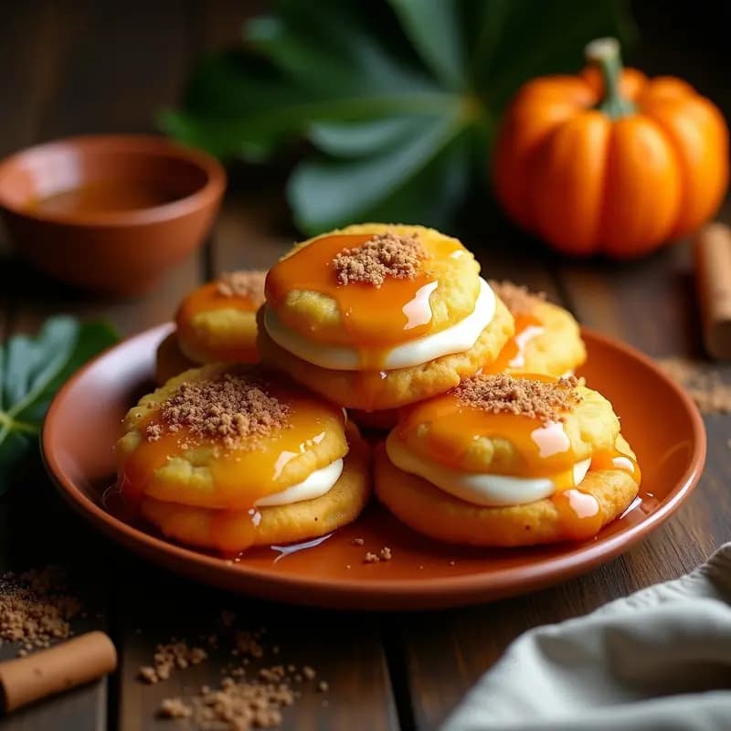 Sopapillas de Calabaza y Queso Ricotta: Aperitivo Mexicano Dulce con Miel de Agave