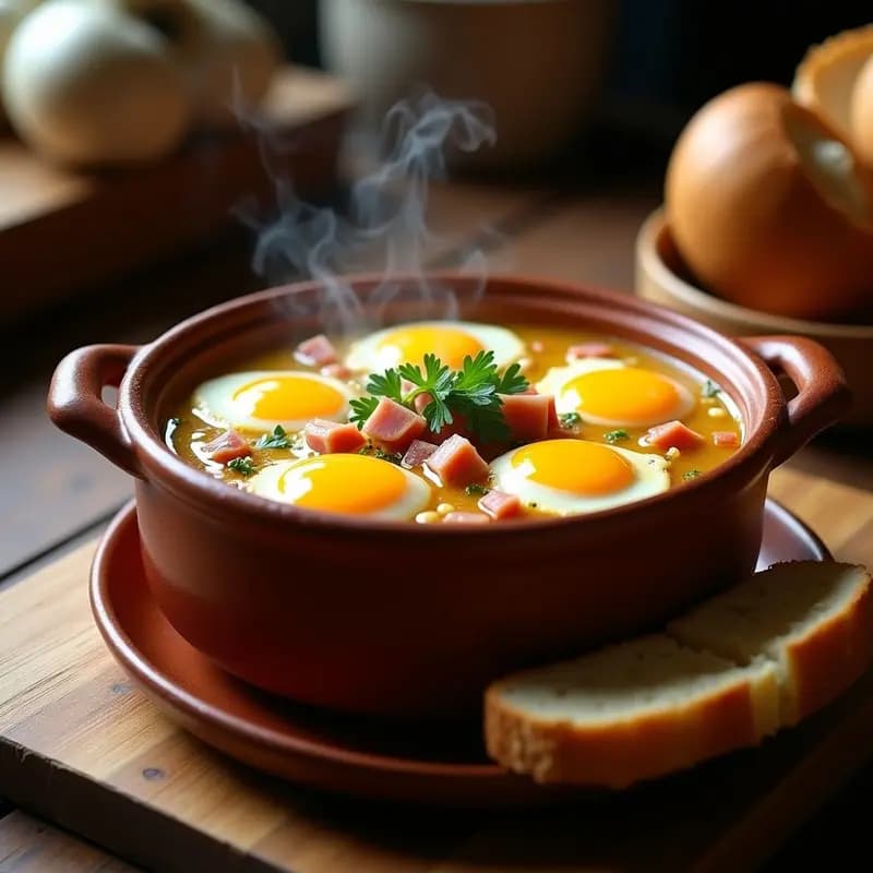 Sopas de ajo murcianas con jamón serrano: Receta reconfortante en minutos