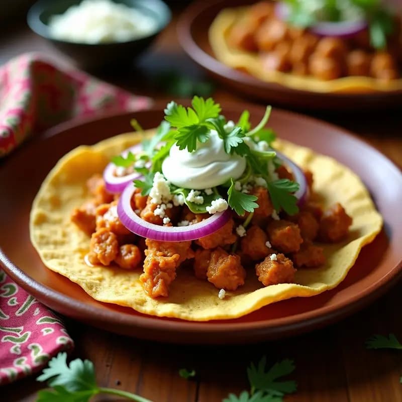 Sope de Tinga de Pollo con Crema: Receta mexicana en sartén