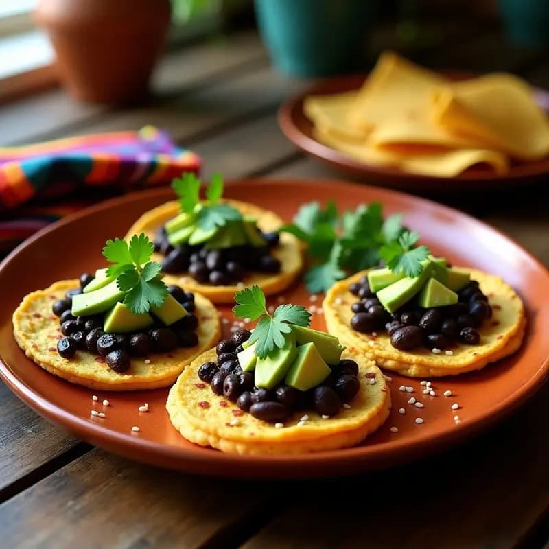 Sopes de Amaranto con Frijoles Negros y Nopales: Receta Mexicana Sin Maíz y Alta en Fibra