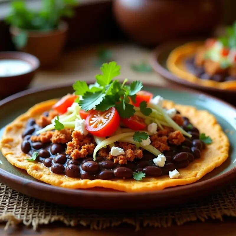 Sopes de Chorizo y Frijo Negro: Receta Mexicana Tradicional con Toque Picante