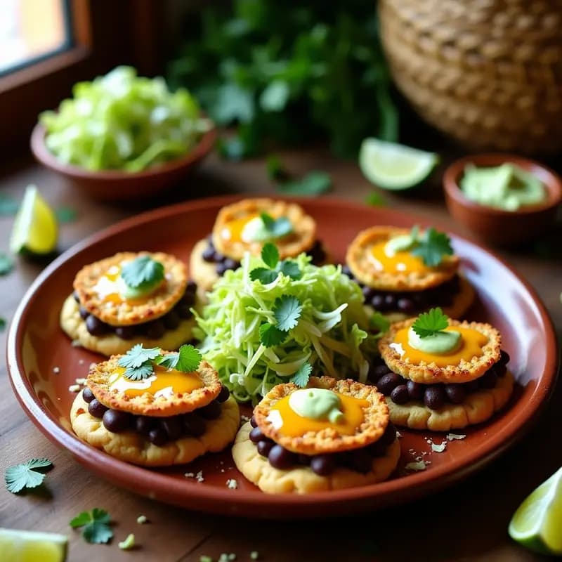 Sopes de Masa de Coliflor con Frijoles y Queso Vegano: Receta Mexicana Keto