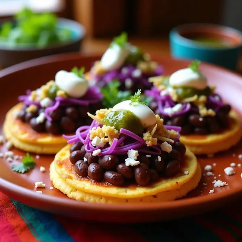 Sopes de Frijol Negro y Chicharrón: Aperitivo Mexicano Tradicional en Airfryer