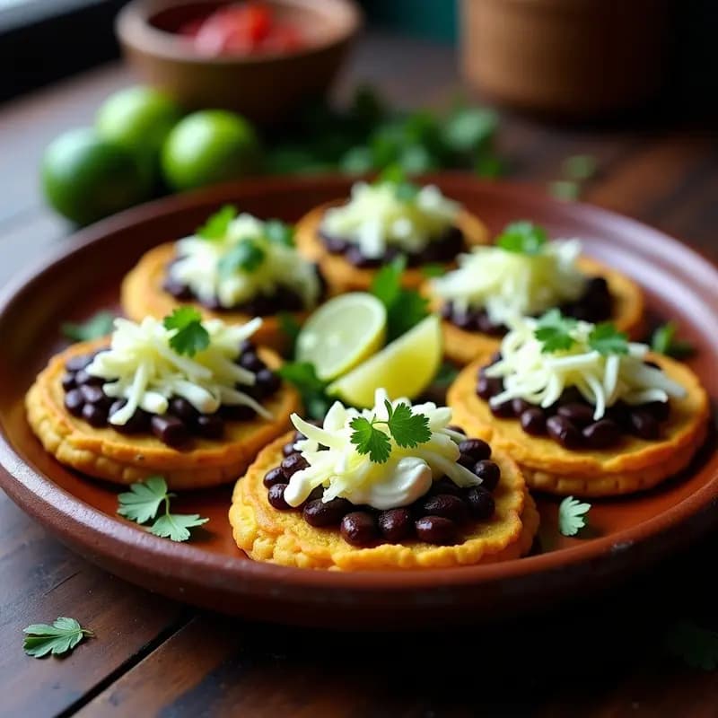 Sopes de Frijol Negro y Queso Panela: Receta Mexicana Tradicional en Comal