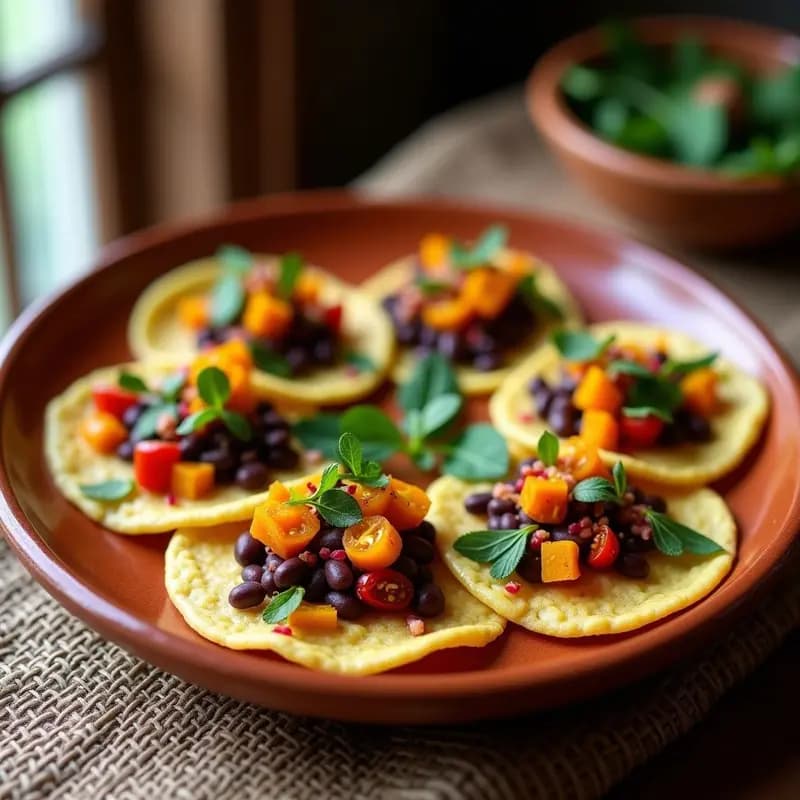 Sopes de Frijoles Negros y Flor de Calabaza: Receta Mexicana Vegana y Tradicional