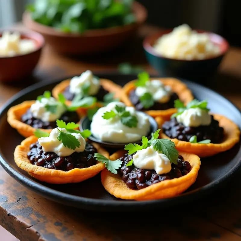 Sopes de Harina de Almendra con Frijoles Negros: Receta Mexicana Keto y Sin Maíz