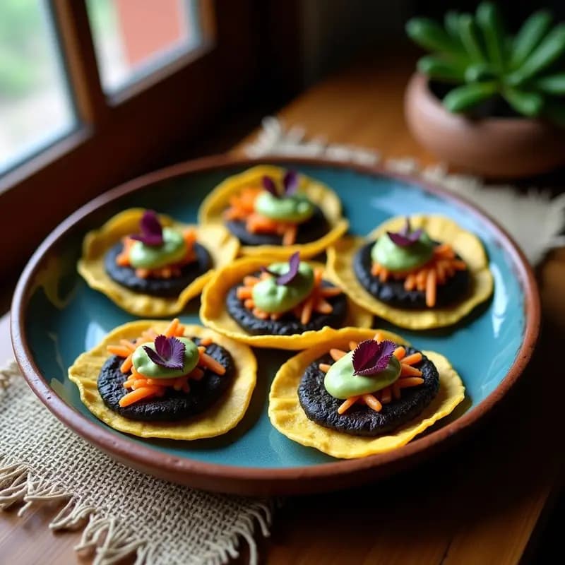 Sopes de Masa Azul y Huitlacoche: Receta Mexicana Tradicional con Flor de Cempasúchil