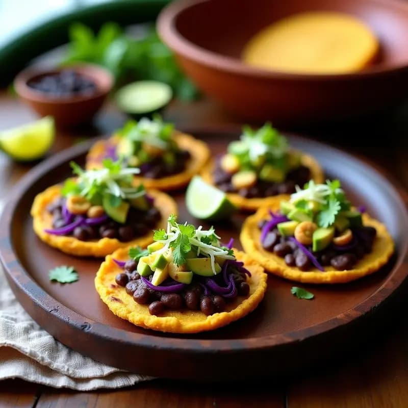 Sopes Mexicanos con Frijoles Negros y Flor de Calabaza: Receta Sin Gluten en Comal