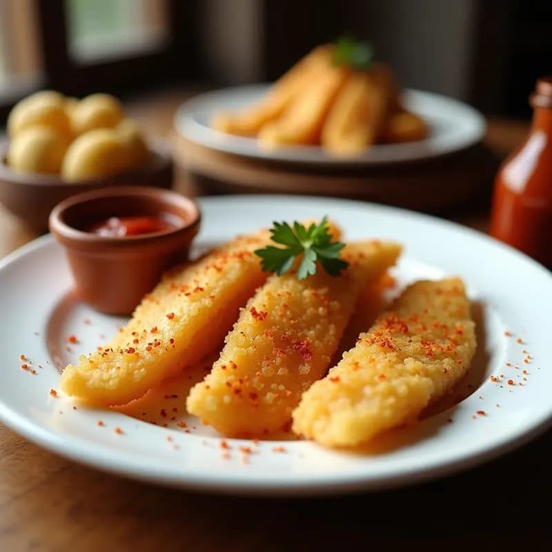 SOPLILLO REBOZADO CON SALSA BRAVA: Tapa Catalana Crujiente y Adictiva