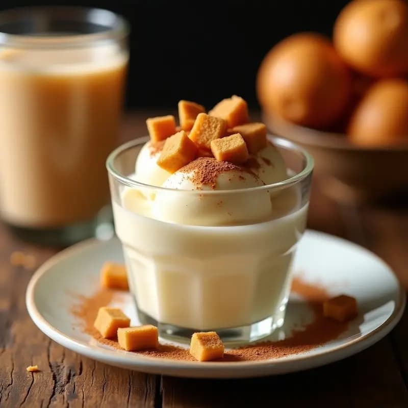 Sorbete de Horchata con Trozos de Farton: Postre Valenciano sin Lácteos