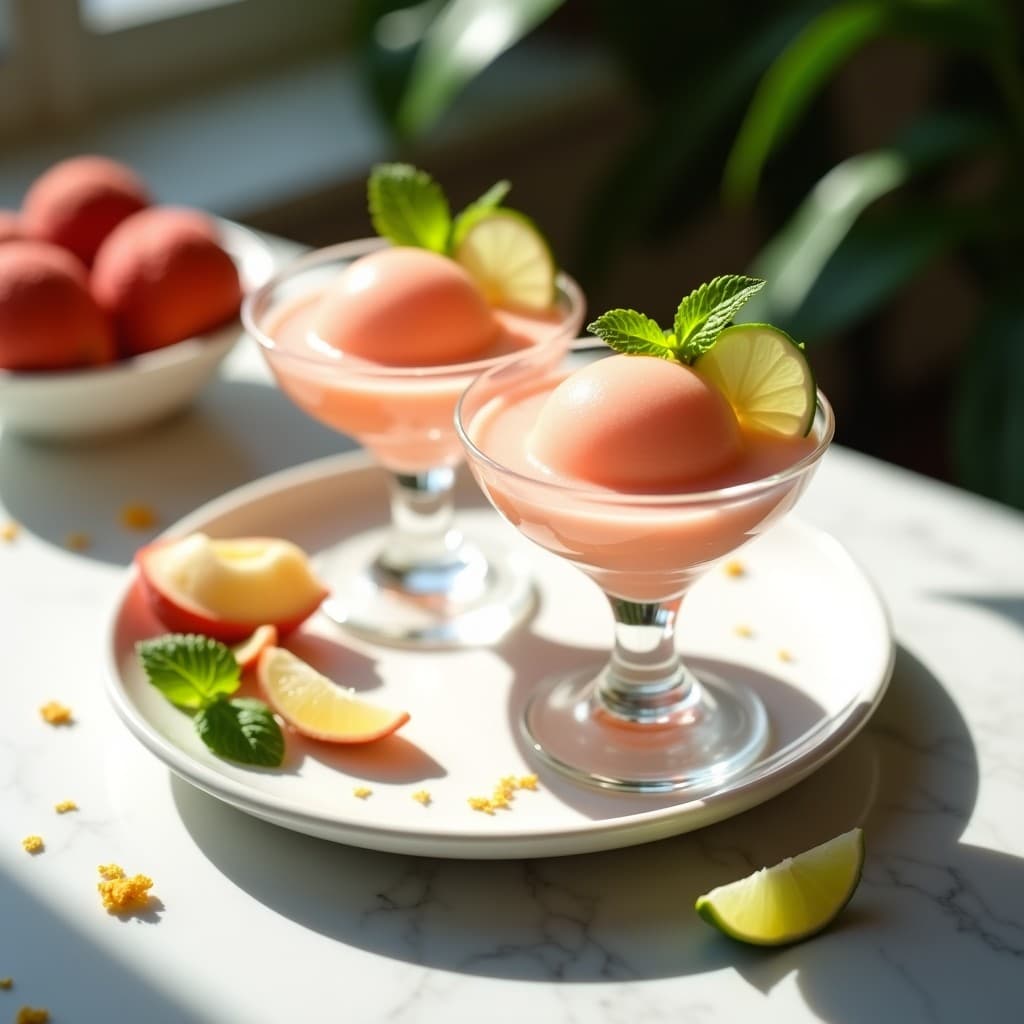 Sorbete de Lichi con Jengibre y Lima: Postre Chino Sin Lácteos y Sin Azúcar