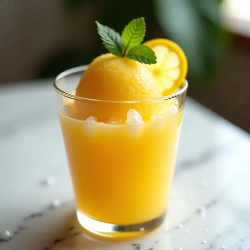 Sorbete de Maracuyá y Jengibre con Mentolado: Postre Brasilero Refrescante y Sin Azúcar