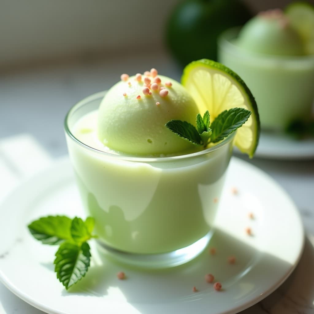 Sorbete de Pepino y Lima con Hojas de Stevia: Postre Refrescante Sin Azúcar y Diurético