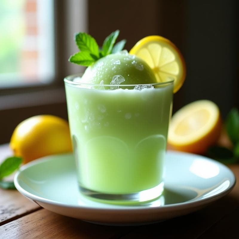 Sorbete de Pepino y Limón con Mentol: Postre Vegano y Refrescante en 4 ingredientes