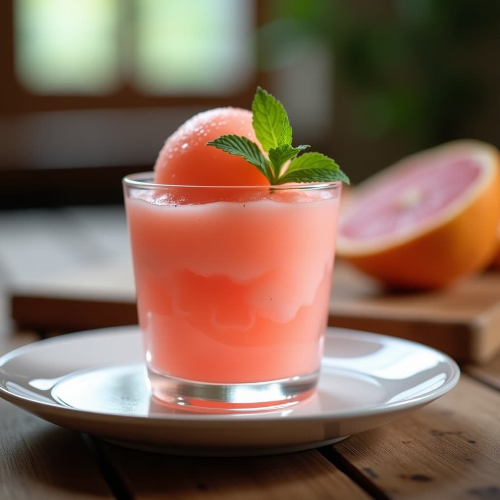 Sorbete de Pomelo Rosa y Jengibre: Postre Sin Azúcar y Desintoxicante en Thermomix