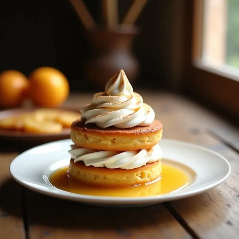 Sorpresa de Perol: Postre Tradicional Andaluz con Bizcocho y Nata