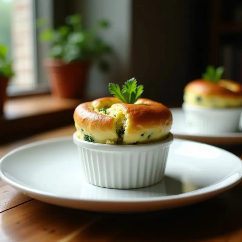 Soufflé de Brócoli y Queso de Cashew: Entrante Francés Vegano y Esponjoso