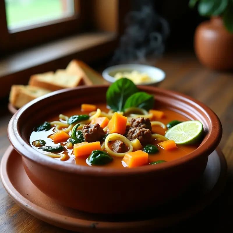 Soup Joumou de Calabaza y Carne: Receta Haitiana Tradicional en Olla