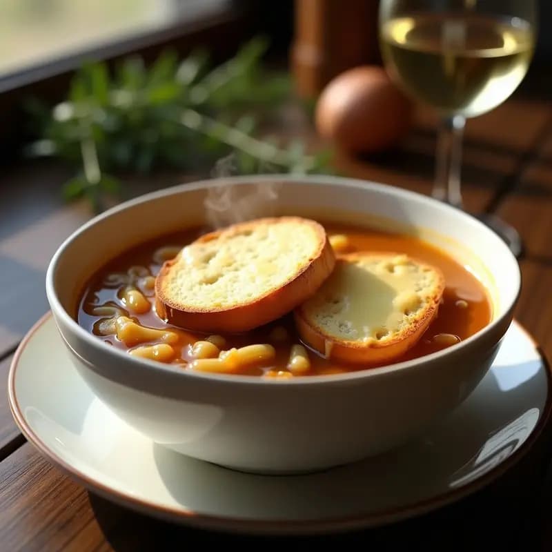 Soupe à l’Oignon Francesa con Queso Gruyère y Vino Blanco: Receta Clásica en Olla Exprés