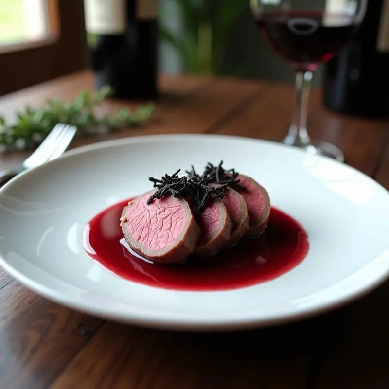 Sous Vide de Res con Reducción de Vino Tinto y Trufa: Receta Francesa Gourmet