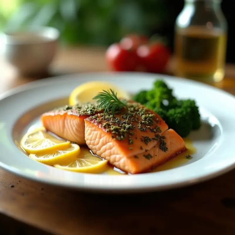 Sous Vide de Salmón con Costra de Hierbas y Limón Confitado: Receta Gourmet en 1 Hora