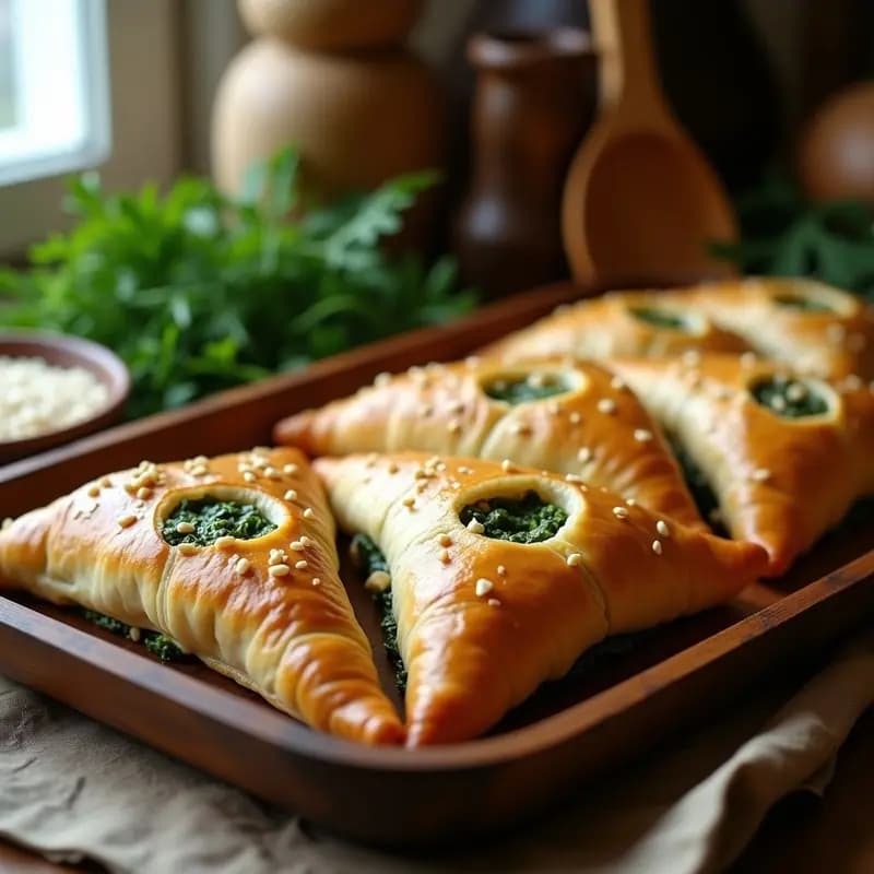 Spanakopita Griega con Espinacas y Tofu desmenuzado: Receta Vegana y Sin Lactosa en Hojaldre